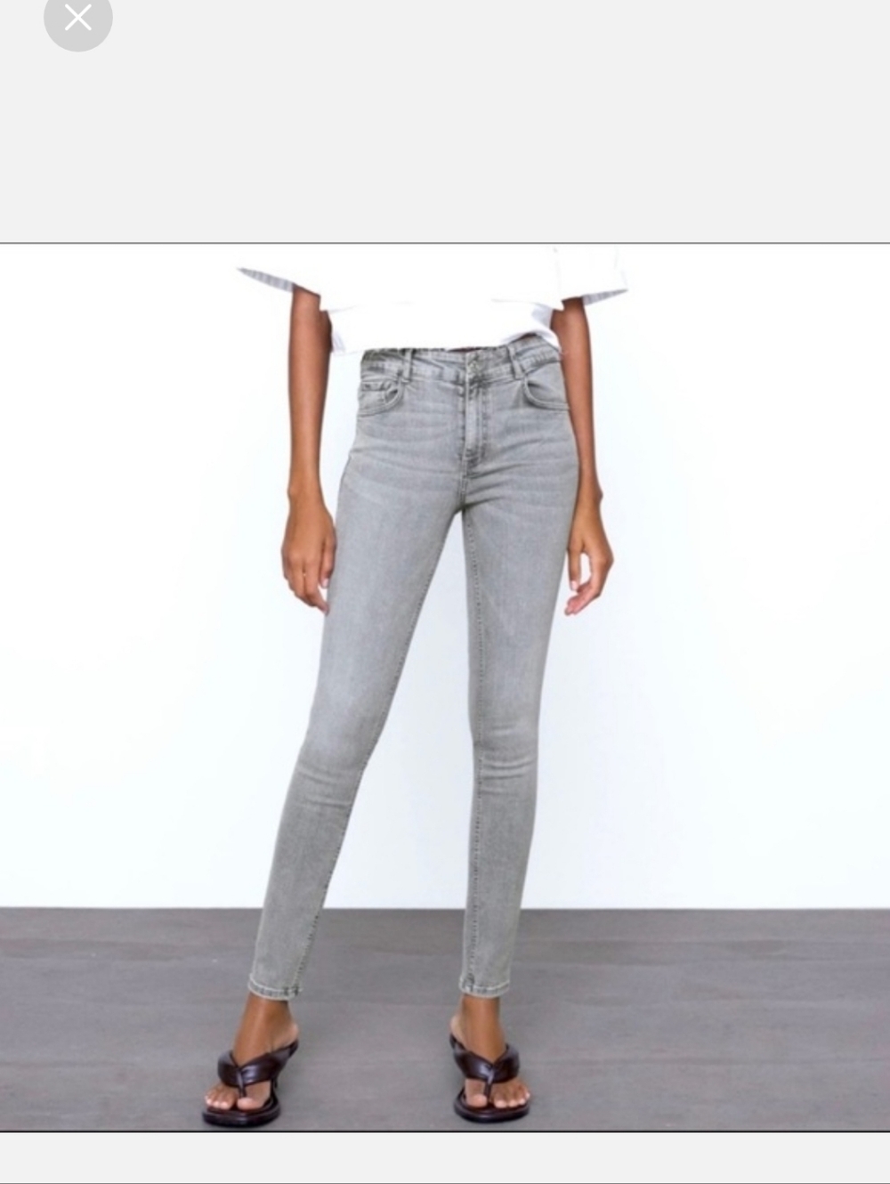 Zara Gray Skinny Jeans Size 6